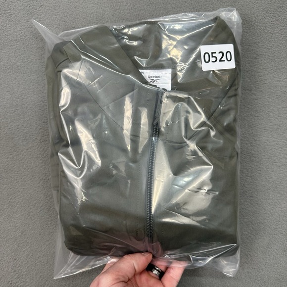 NEW Reebok Identity Vector Knit Track Jacket Men's‎ XL Army Green Full Zip - Picture 16 of 16